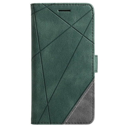 For Samsung Galaxy S23 Case Imprinted Lines Leather Cover with Wallet Stand