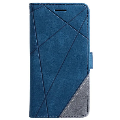 For Samsung Galaxy S23 Case Imprinted Lines Leather Cover with Wallet Stand