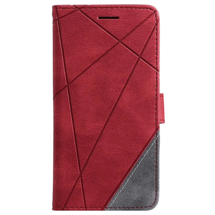 For Samsung Galaxy S23 Case Imprinted Lines Leather Cover with Wallet Stand