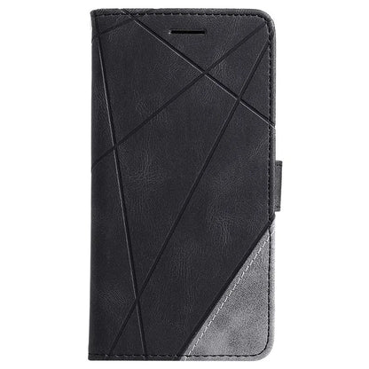 For Samsung Galaxy S23 Case Imprinted Lines Leather Cover with Wallet Stand