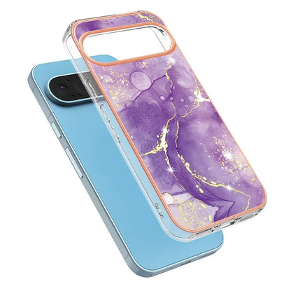 YB IMD Series-2 For Google Pixel 9 Pro XL TPU Case Marble Pattern Smart Phone Shell