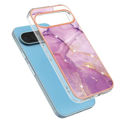 YB IMD Series-2 For Google Pixel 9 Pro XL TPU Case Marble Pattern Smart Phone Shell