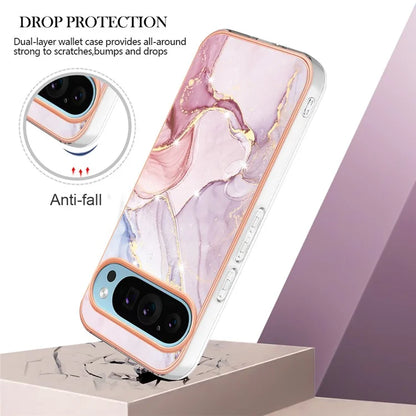YB IMD Series-2 For Google Pixel 9 Pro XL TPU Case Marble Pattern Smart Phone Shell
