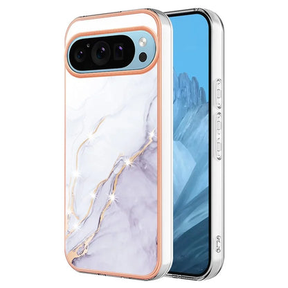 YB IMD Series-2 For Google Pixel 9 Pro XL TPU Case Marble Pattern Smart Phone Shell