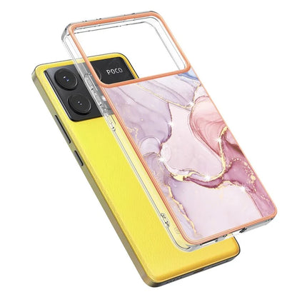 YB IMD Series-2 For Xiaomi Poco X6 Pro 5G / K70E 5G Case Marble Pattern Slim TPU Phone Cover