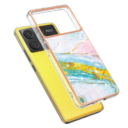 YB IMD Series-2 For Xiaomi Poco X6 Pro 5G / K70E 5G Case Marble Pattern Slim TPU Phone Cover