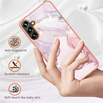 YB IMD Series-2 For Samsung Galaxy A55 5G Case Marble Pattern IMD TPU Phone Shell