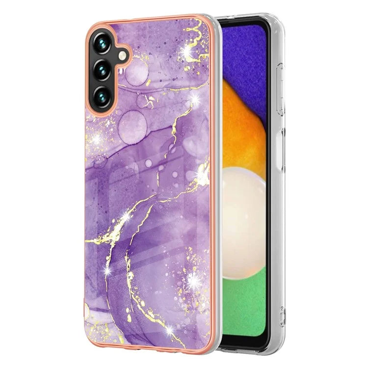 YB IMD Series-2 For Samsung Galaxy A55 5G Case Marble Pattern IMD TPU Phone Shell