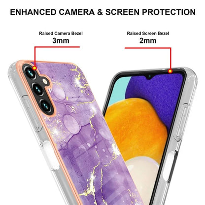 YB IMD Series-2 For Samsung Galaxy A55 5G Case Marble Pattern IMD TPU Phone Shell