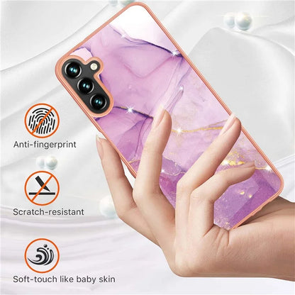 YB IMD Series-2 For Samsung Galaxy A55 5G Case Marble Pattern IMD TPU Phone Shell