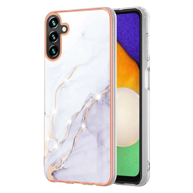 YB IMD Series-2 For Samsung Galaxy A55 5G Case Marble Pattern IMD TPU Phone Shell