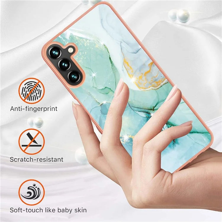YB IMD Series-2 For Samsung Galaxy A55 5G Case Marble Pattern IMD TPU Phone Shell