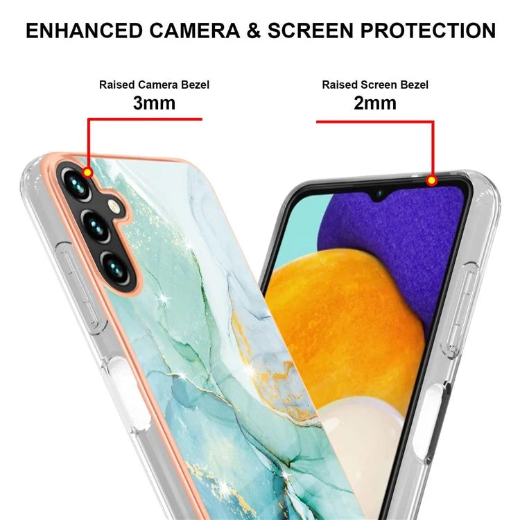 YB IMD Series-2 For Samsung Galaxy A55 5G Case Marble Pattern IMD TPU Phone Shell