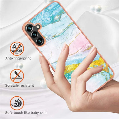 YB IMD Series-2 For Samsung Galaxy A55 5G Case Marble Pattern IMD TPU Phone Shell