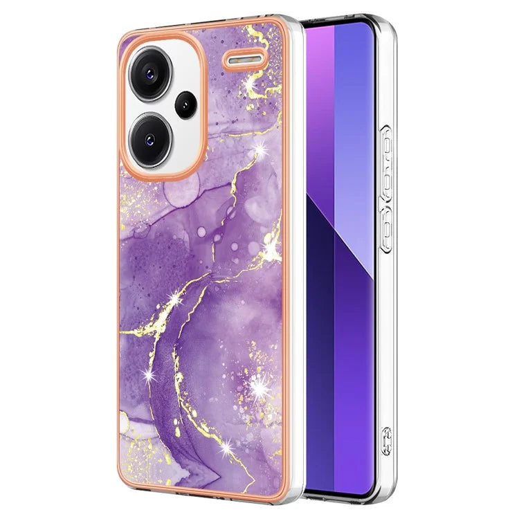 YB IMD Series-2 For Xiaomi Redmi Note 13 Pro+ 5G TPU Case Marble Pattern Shockproof Phone Cover