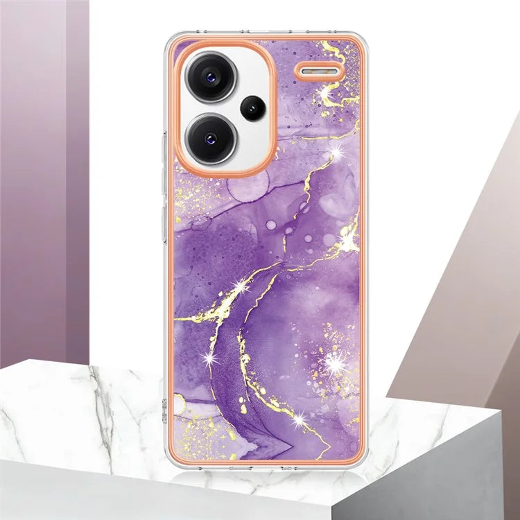 YB IMD Series-2 For Xiaomi Redmi Note 13 Pro+ 5G TPU Case Marble Pattern Shockproof Phone Cover