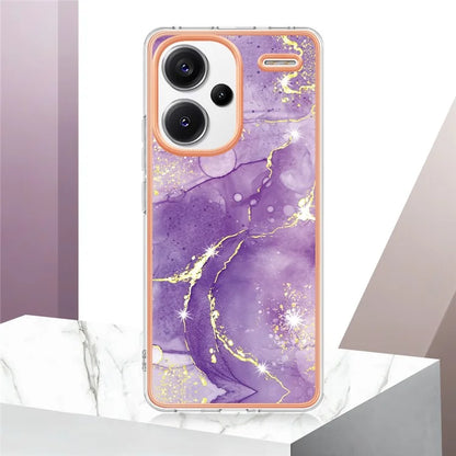 YB IMD Series-2 For Xiaomi Redmi Note 13 Pro+ 5G TPU Case Marble Pattern Shockproof Phone Cover