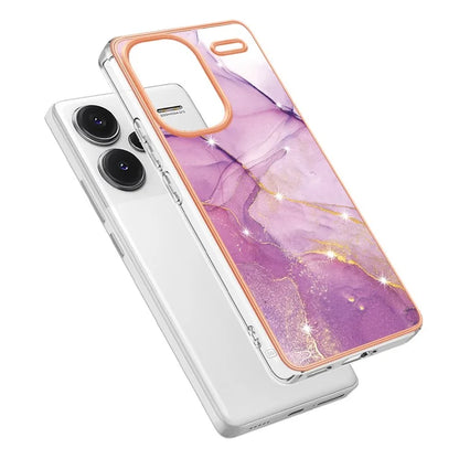 YB IMD Series-2 For Xiaomi Redmi Note 13 Pro+ 5G TPU Case Marble Pattern Shockproof Phone Cover