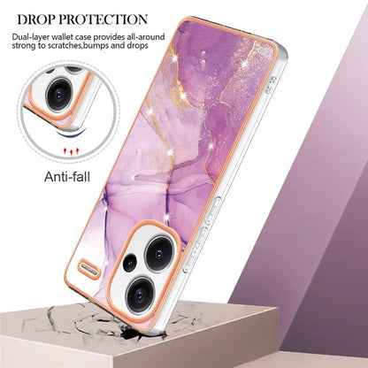 YB IMD Series-2 For Xiaomi Redmi Note 13 Pro+ 5G TPU Case Marble Pattern Shockproof Phone Cover