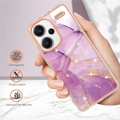 YB IMD Series-2 For Xiaomi Redmi Note 13 Pro+ 5G TPU Case Marble Pattern Shockproof Phone Cover
