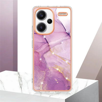 YB IMD Series-2 For Xiaomi Redmi Note 13 Pro+ 5G TPU Case Marble Pattern Shockproof Phone Cover
