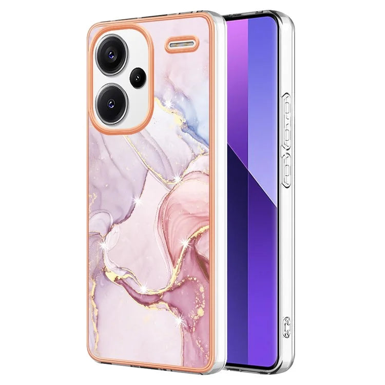 YB IMD Series-2 For Xiaomi Redmi Note 13 Pro+ 5G TPU Case Marble Pattern Shockproof Phone Cover