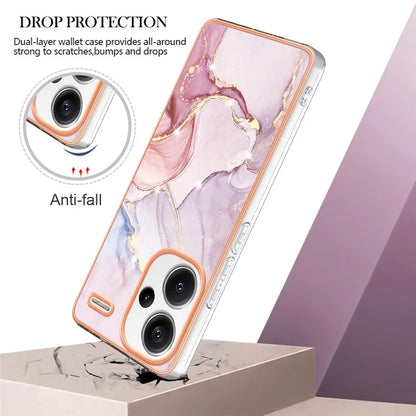YB IMD Series-2 For Xiaomi Redmi Note 13 Pro+ 5G TPU Case Marble Pattern Shockproof Phone Cover