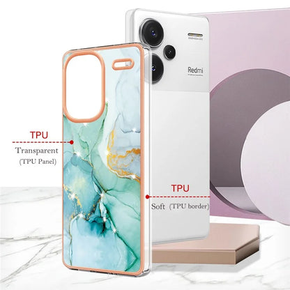 YB IMD Series-2 For Xiaomi Redmi Note 13 Pro+ 5G TPU Case Marble Pattern Shockproof Phone Cover