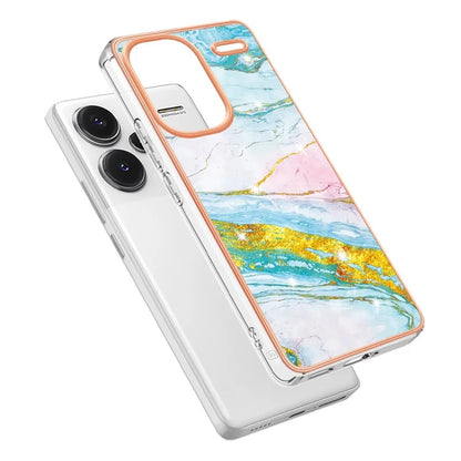 YB IMD Series-2 For Xiaomi Redmi Note 13 Pro+ 5G TPU Case Marble Pattern Shockproof Phone Cover