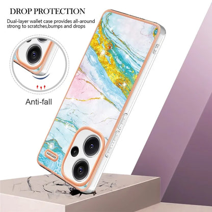 YB IMD Series-2 For Xiaomi Redmi Note 13 Pro+ 5G TPU Case Marble Pattern Shockproof Phone Cover