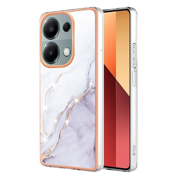 YB IMD Series-2 For Xiaomi Redmi Note 13 Pro 4G / Poco M6 Pro 4G Phone Case Marble Pattern Protective TPU Cover