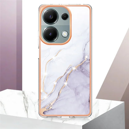 YB IMD Series-2 For Xiaomi Redmi Note 13 Pro 4G / Poco M6 Pro 4G Phone Case Marble Pattern Protective TPU Cover
