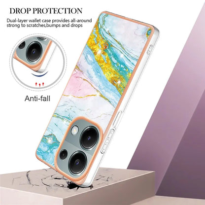 YB IMD Series-2 For Xiaomi Redmi Note 13 Pro 4G / Poco M6 Pro 4G Phone Case Marble Pattern Protective TPU Cover