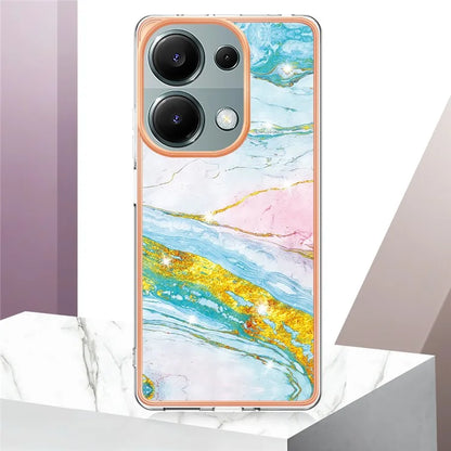 YB IMD Series-2 For Xiaomi Redmi Note 13 Pro 4G / Poco M6 Pro 4G Phone Case Marble Pattern Protective TPU Cover