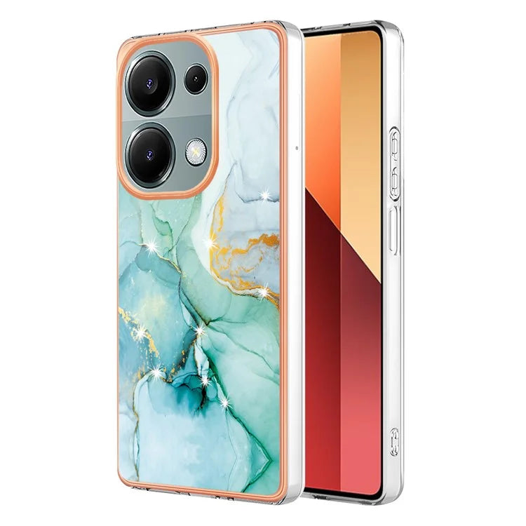 YB IMD Series-2 For Xiaomi Redmi Note 13 Pro 4G / Poco M6 Pro 4G Phone Case Marble Pattern Protective TPU Cover