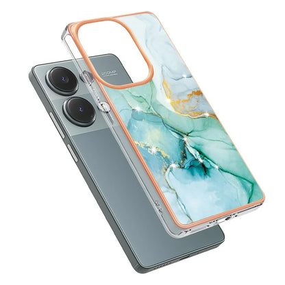 YB IMD Series-2 For Xiaomi Redmi Note 13 Pro 4G / Poco M6 Pro 4G Phone Case Marble Pattern Protective TPU Cover