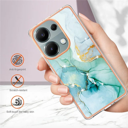 YB IMD Series-2 For Xiaomi Redmi Note 13 Pro 4G / Poco M6 Pro 4G Phone Case Marble Pattern Protective TPU Cover