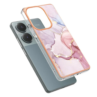 YB IMD Series-2 For Xiaomi Redmi Note 13 Pro 4G / Poco M6 Pro 4G Phone Case Marble Pattern Protective TPU Cover
