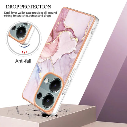 YB IMD Series-2 For Xiaomi Redmi Note 13 Pro 4G / Poco M6 Pro 4G Phone Case Marble Pattern Protective TPU Cover