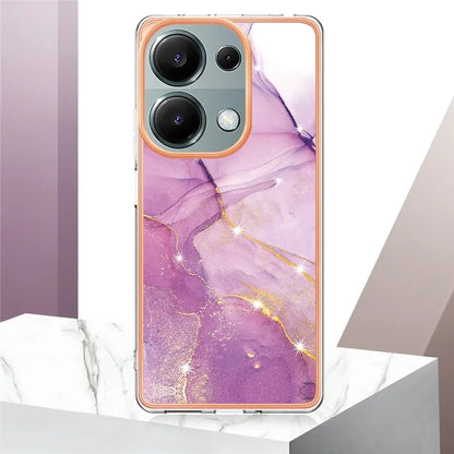 YB IMD Series-2 For Xiaomi Redmi Note 13 Pro 4G / Poco M6 Pro 4G Phone Case Marble Pattern Protective TPU Cover