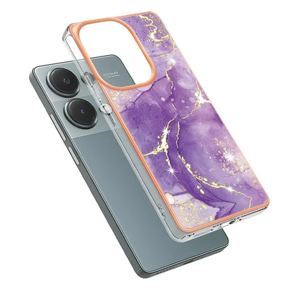 YB IMD Series-2 For Xiaomi Redmi Note 13 Pro 4G / Poco M6 Pro 4G Phone Case Marble Pattern Protective TPU Cover