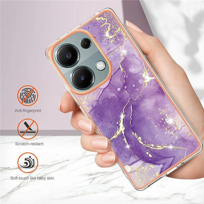 YB IMD Series-2 For Xiaomi Redmi Note 13 Pro 4G / Poco M6 Pro 4G Phone Case Marble Pattern Protective TPU Cover