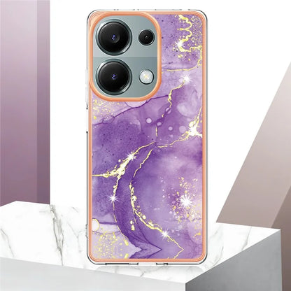 YB IMD Series-2 For Xiaomi Redmi Note 13 Pro 4G / Poco M6 Pro 4G Phone Case Marble Pattern Protective TPU Cover