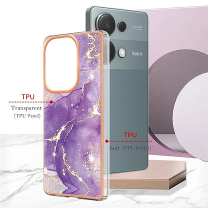 YB IMD Series-2 For Xiaomi Redmi Note 13 Pro 4G / Poco M6 Pro 4G Phone Case Marble Pattern Protective TPU Cover