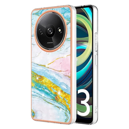YB IMD Series-2 For Xiaomi Redmi A3 / Poco C61 4G Case Marble Pattern IMD TPU Phone Cover