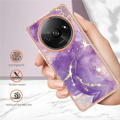 YB IMD Series-2 For Xiaomi Redmi A3 / Poco C61 4G Case Marble Pattern IMD TPU Phone Cover