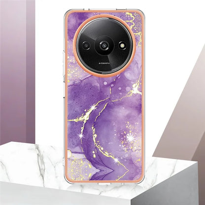 YB IMD Series-2 For Xiaomi Redmi A3 / Poco C61 4G Case Marble Pattern IMD TPU Phone Cover