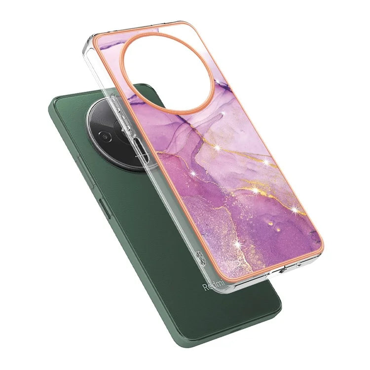 YB IMD Series-2 For Xiaomi Redmi A3 / Poco C61 4G Case Marble Pattern IMD TPU Phone Cover