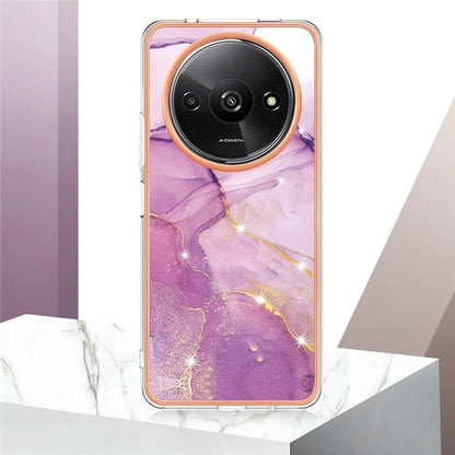 YB IMD Series-2 For Xiaomi Redmi A3 / Poco C61 4G Case Marble Pattern IMD TPU Phone Cover