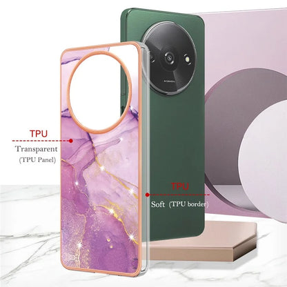 YB IMD Series-2 For Xiaomi Redmi A3 / Poco C61 4G Case Marble Pattern IMD TPU Phone Cover